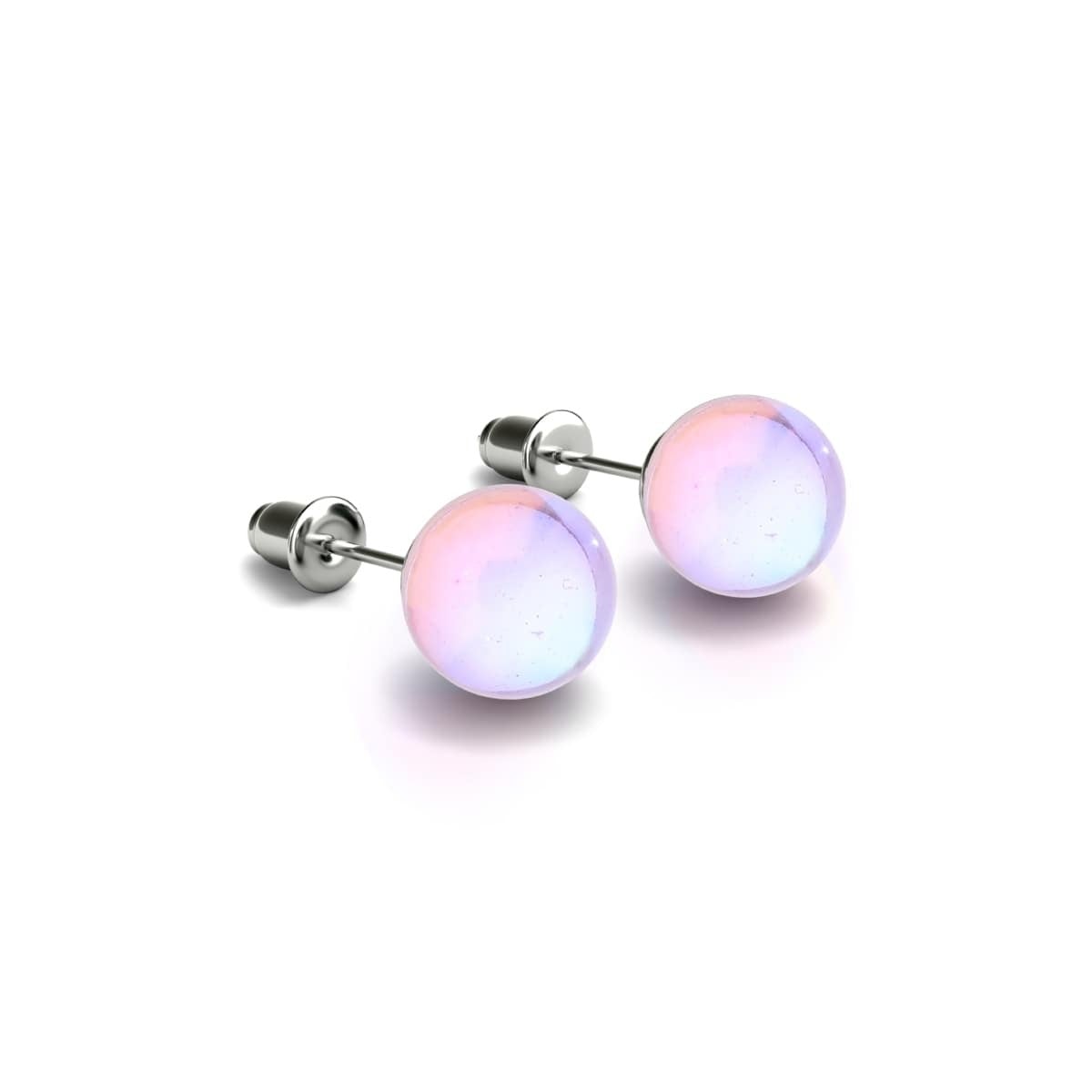 Ultraviolet | Argent sterling .925 | Boucles d'Oreilles Verre Galaxie